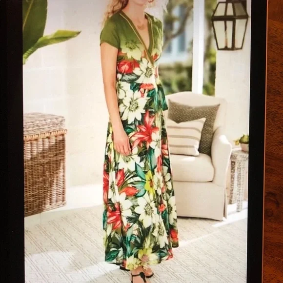 white christmas dresses Blue tropical printed Cotton Dress – nate life